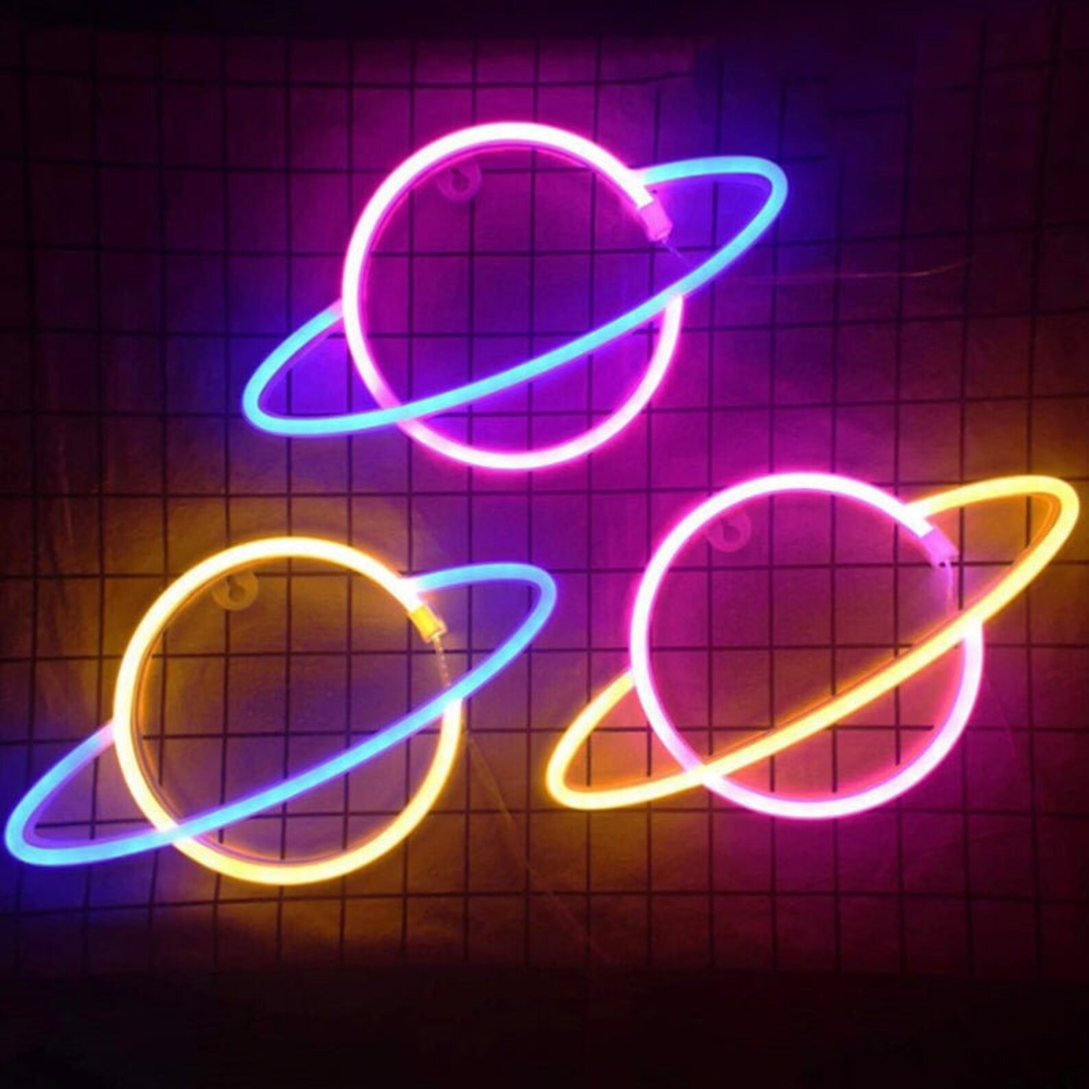 Saturn Planet Neon Licht Zeichen LED-Zeichen Lichter für | Etsy