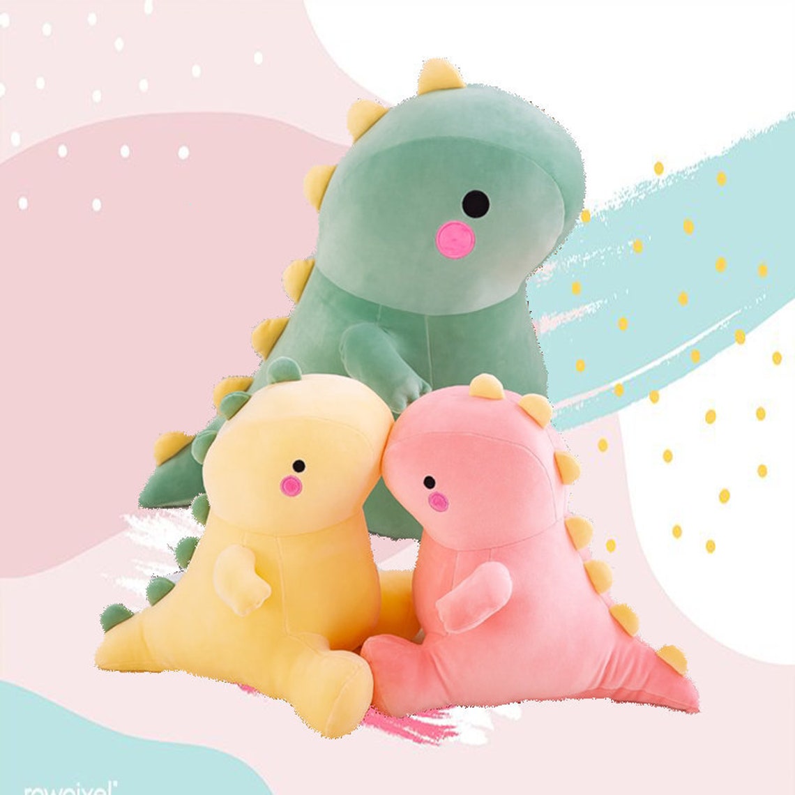 CHONKY DINOSAUR Stuffed Animal Plush Dino Plushy Toy Cute | Etsy
