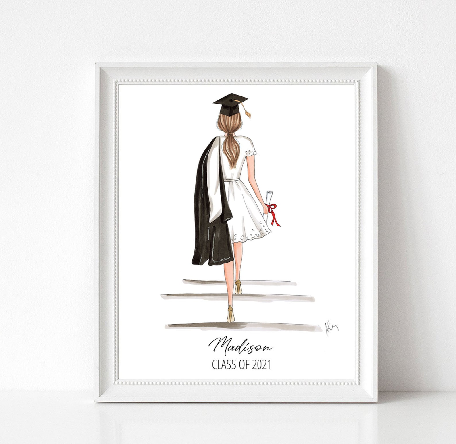 Graduation Girl Custom Print DIGITAL DOWNLOAD /Fashion | Etsy