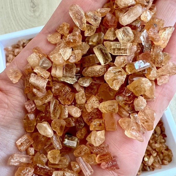 Small Natural Imperial Topaz Stones from Brazil, Great Quality Rough Topaz