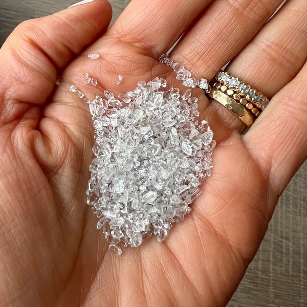 Mini Diamond Quartz Crystals, Rough Uncut Gemstones, April Birthstone