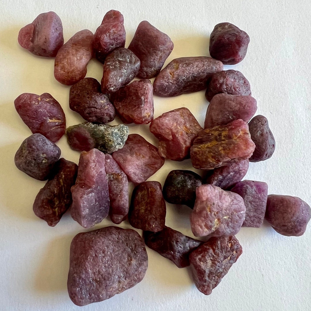 Real Solid Ruby Large Rough Ruby Gemstones, 116 Gram Raw Ruby Lot - Etsy