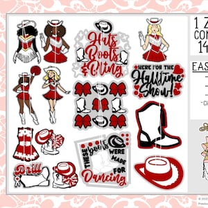 Drill Team SVG Bundle | 14 SVGS | Dance Team, Halftime Show, Boots, Hats, Bows, Homecoming Mum Cut Files for Cricut & Silhouette
