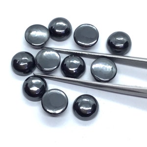 Natuurlijke hematiet ronde cabochon platte achterkant losse edelsteen geassorteerd voor alle sieraden 4,5,6,8,9,10,11,12,13,14,15,16,18,20,22,24,25,26,28, 30 MM