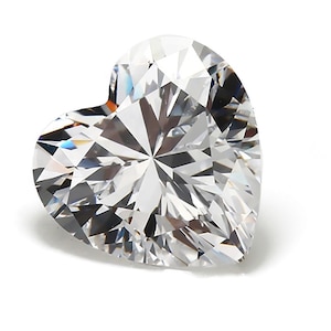Cubic Zirconia 4mm To 10mm Heart Cut Faceted AAA Quality Loose Gemstone For Assorted All Jewelry Crystal Clear White Diamond All Size