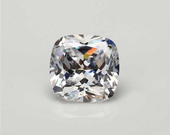 Moissanite De Laboratoire 6 Carats - Coussin D VVS - Certifiée GRA - Pierre Précieuse Blanche
