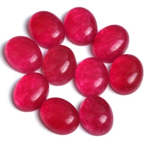 Flat Back Oval Cabochon Natural Ruby Quartz AAA Loose Gemstone Assorted Jewelry 4x6,5x7,5X8,8x10,9x11,10x14,12x16,13x18,15x20,16x22,20x30MM