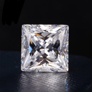 GRA Certified VVS 1 Full White Moissanite Square Cut Stone, Size 2mm to 10 mm D Colour Moissanite Loose Gemstone For Type Jewelry Making