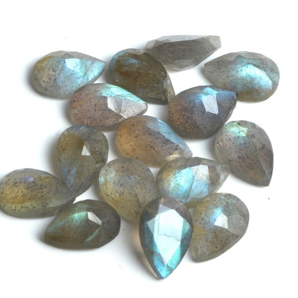 Labradorite Moonstone Pear Natural Fancy Shape Cut Faceted 100% Loose Gemstone Jewelry Making 4x6,5x7,5x8,6x9,7x9,7x10,8x12,10x14,18x25mm