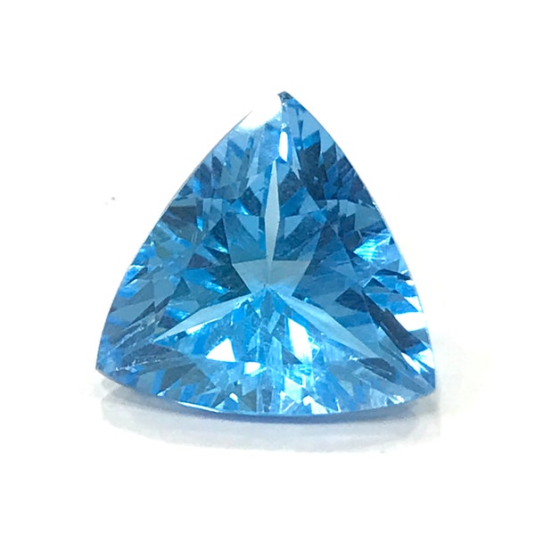 Blue Topaz Trillion Natural Swiss Cut Faceted AAA Quality Loose Gemstone For Making Jewelry Size 3,4,5,6,7,8,9,10,11,12mm Topaz Trillion