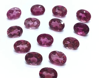 Natürlicher rosa Turmalin Edelstein, Oval facettiert AAA, Schmuckherstellung (3x5-9 x 11 mm)
