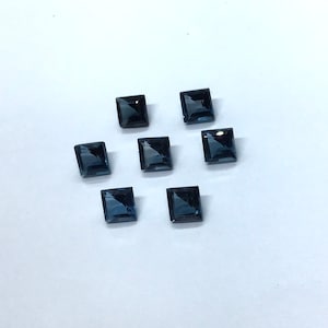 AAA Quality Natural London Blue Topaz Square Cut Faceted Loose Gemstone Assorted For All Type Jewelry 3,4,5,6,7,8,9,10,11,12mm