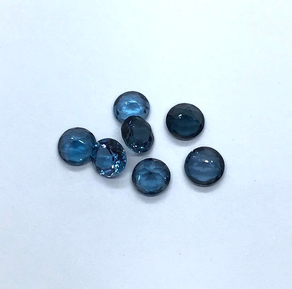 AAA ロンドンブルートパーズ 宝石: ラウンドファセットルースストーン