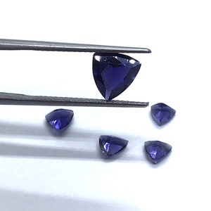 AAA Natural Iolite Trillion Shape Cut Faceted Loose Gemstone Assorted For All Type Jewelry 4,5,6,7,8,9,10,11,12mm Iolite Trillion