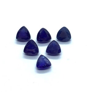 Blue Glass Filled Sapphire Trillion Shape Faceted AAA Quality Loose Gemstone Assorted For All Type Jewelry 4,5,6,7,8,9,10,11,12mm