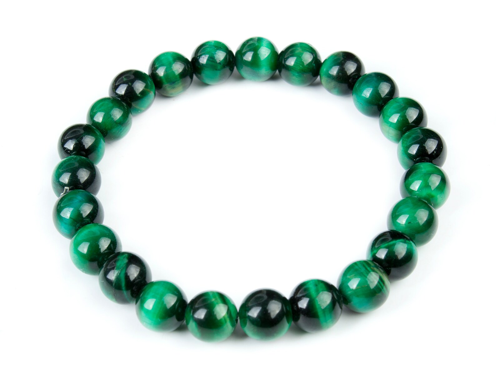 Natural Green Tiger Eye Gemstone 8MM Plain AAA Quality Beads | Etsy