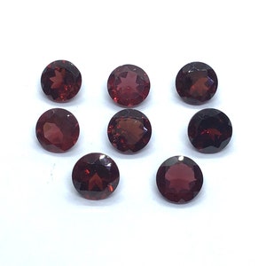Natural Mozambique Garnet Round Cut Faceted AAA Quality Loose Gemstone For Making Jewelry 1,2,3,4,5,6,7,8,9,10,11,12mm Red Garnet round