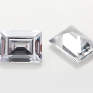 Cubic Zirconia 1.5x2mm To 2.5x4.5mm Asscher Cut AAA Quality Loose Gemstone For Assorted All Jewelry Crystal Clear White Diamond All Size