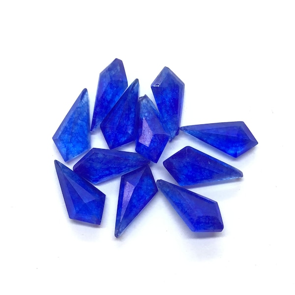 Natural Quartz Sapphire Kite Shape Cut Faceted, 100% Sapphire Quartz Kite Fancy Shape Loose Calibrated Jewelry Gemstone 6x9 MM - 10x15 MM