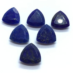 Natural Lapis Lazuli Cut Trillion Faceted Loose Gemstone Assorted For All Type Making 4,5,6,7,8,9,10,11,12,13,14,15,16,17,18,19,20,21,25mm