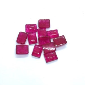 Natürliche Rubin Quarz Wohnung Zurück Rechteck Cabochon AAA Lose Edelstein Schmuck 4x6,5x7,6x8,7x9,8x10,9x11,10x14,12x16,15x20,20 x 30 MM