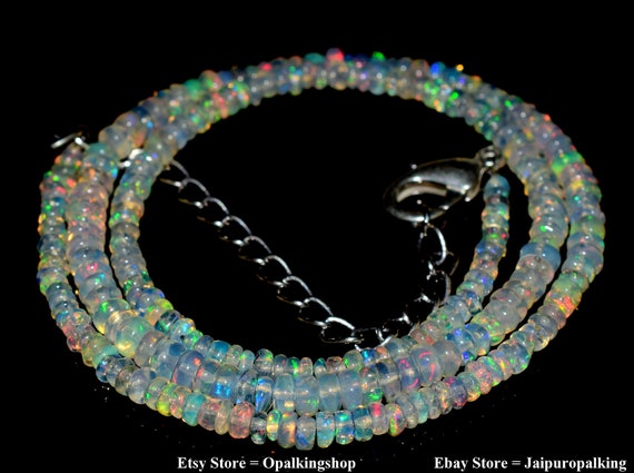 Beautiful Quality Yellow Ethiopian Opal Roundel Beads Necklace 3.5 to 7.5 MM Size AAA Quality 16inch Long Strand Welo Opal Beads AT47