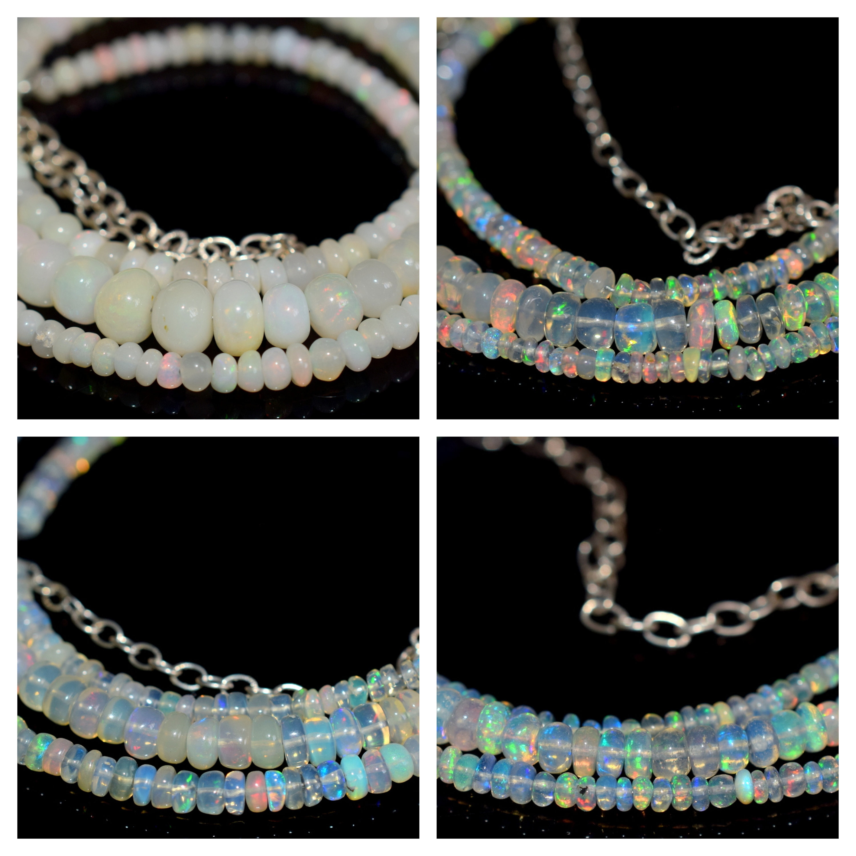 Details about   100% Natural Multi Ethiopian Opal Gemstone Beads Beautiful Necklace 16" KG-1103