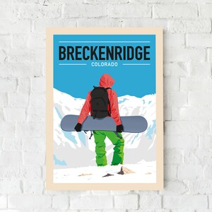 Snowboard Print, Breckenridge Print, Freerider, Ski Poster, Snowboard Art