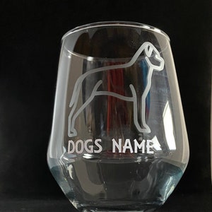 Stemless/Stemmed Wine Glass - Staffy G2 - Personalized