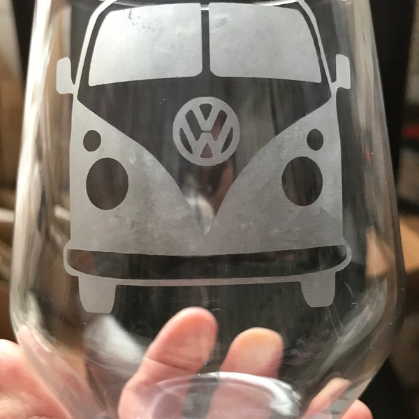 Stemless/Stemmed Wine Glass - Camper Van