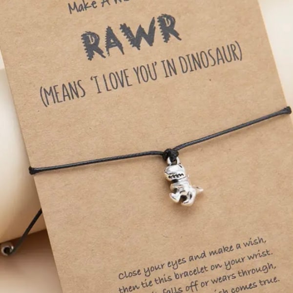 FREE SHIPPING Rawr Dinosaur Bracelet, Dinosaur Charms, Dino Jewelry, “Rawr Means I Love You in Dinosaur”, Costume Jewelry, Silver Tone.