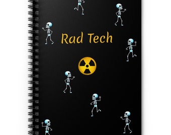 FREE SHIP Radiographer Appreciation: X-ray Theme Spiral Notebook - Ruled Line
