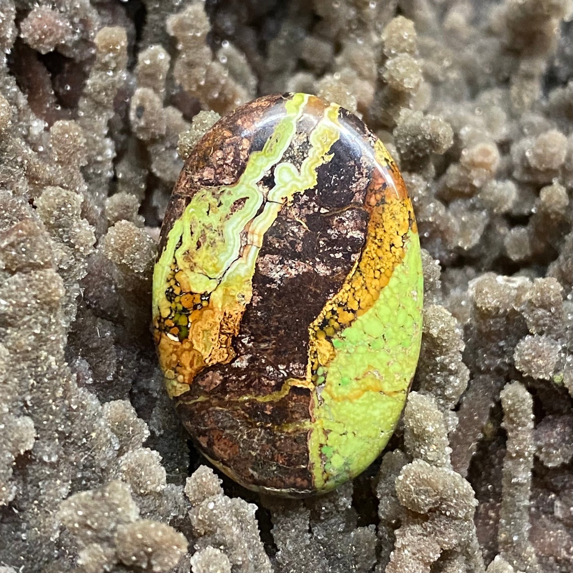 Natural Gaspeite Gemstone 23x35mm Oval Stone Rare Australian Etsy