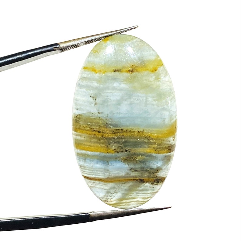 18x30mm Oval Stone Cab Argentinian Calcite Rare Lemurian Aquatine Gemstone 18x30mm Lemurian Rare Cab Blue Aquatine Calcite Cabochon