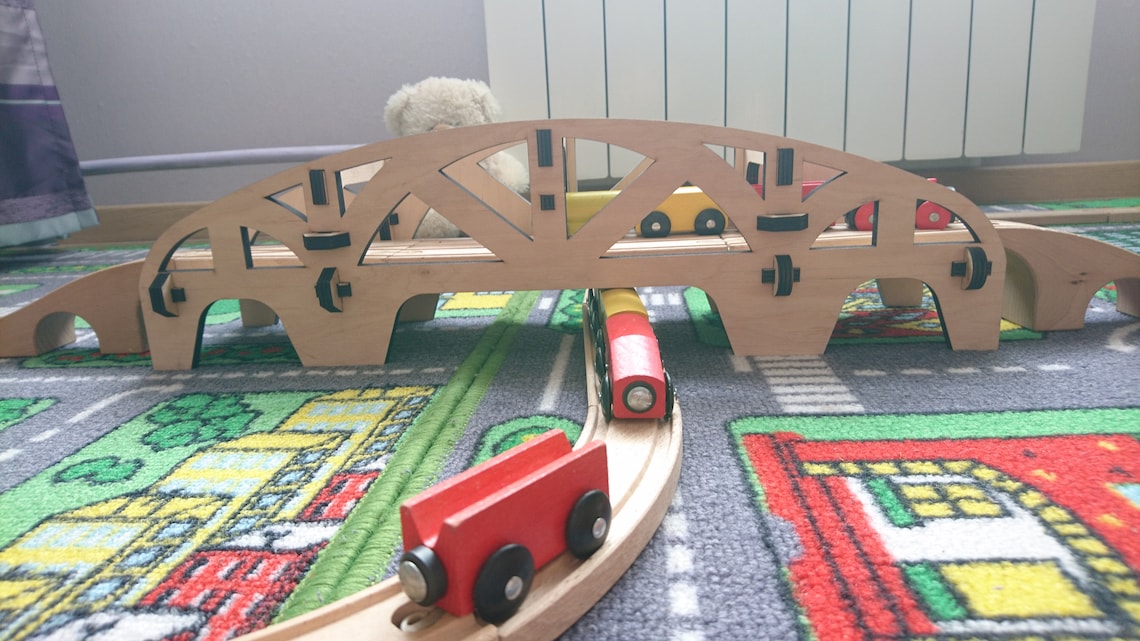 Railway Bridge BRIO Bridge Wooden Train Set Wooden Train Etsy