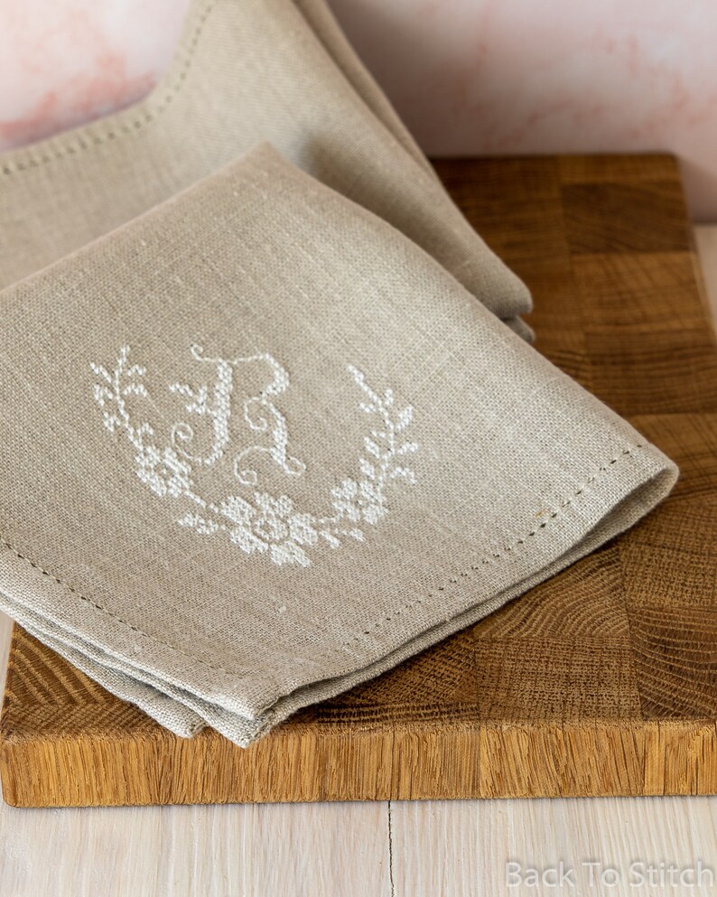 Hand embroidered linen handkerchief Ladies handkerchief Etsy