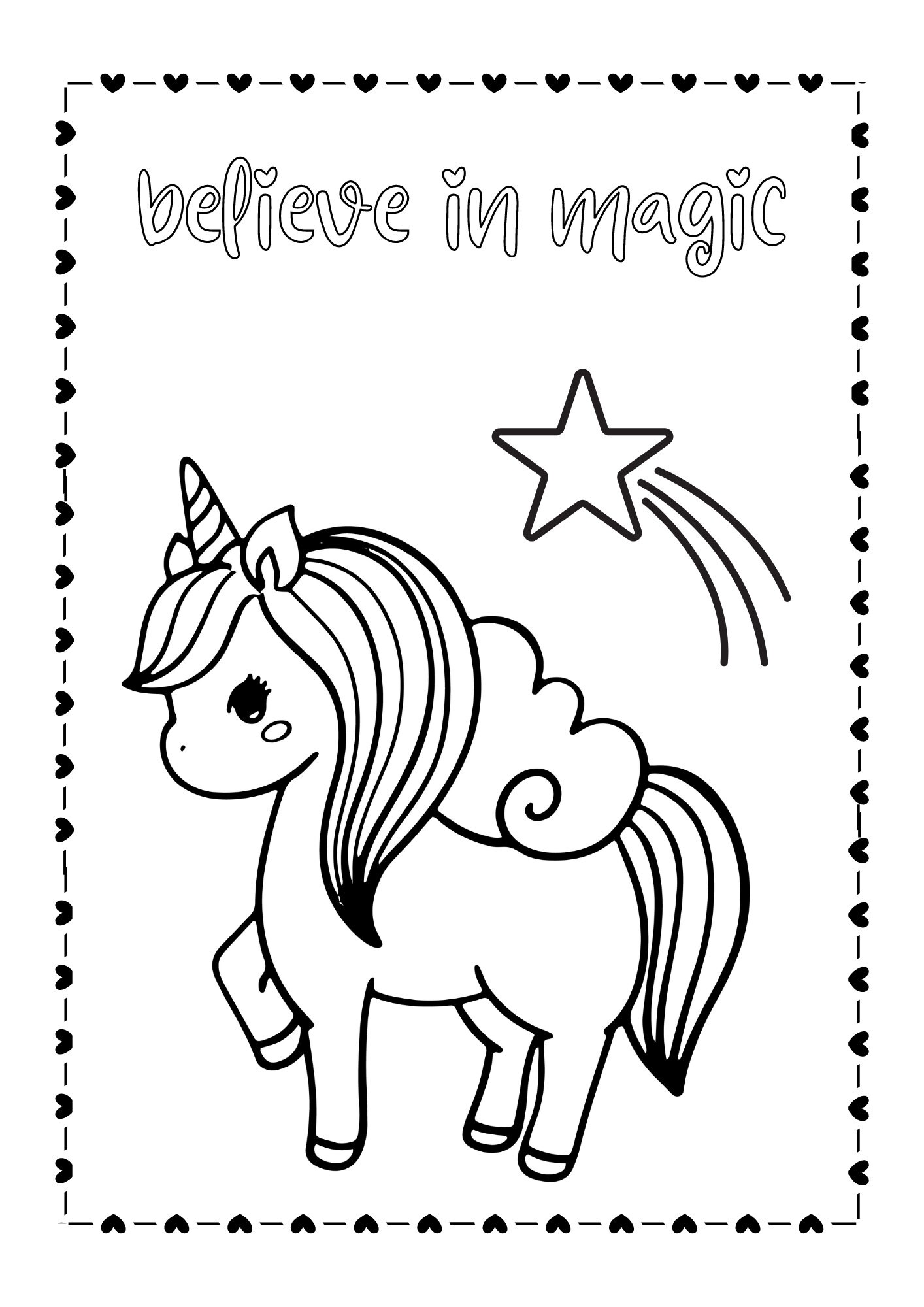 Digital download Unicorn coloring book | Etsy