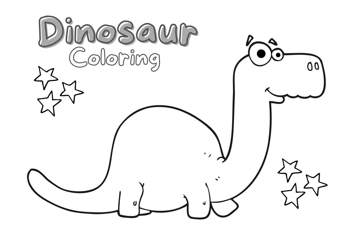 Digital Download Dinosaur Coloring Book - Etsy