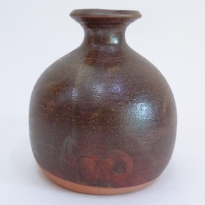 Sake Flask Tanba ware Japanese Tamba Art pottery Hand made Tokkuri Sake server signed by Artist #JI4