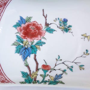 Kutani Tea-Dessert plate, Kashiki plate with Floral pattern ,Japanese Kutani-yaki Superb Artistic Ceramic Hand painted dish, Marked #JI5