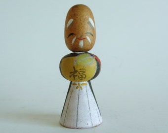 A273# Kokeshi doll, Japanese Kokeshi doll Bubble Head, Vintage Miniature Kokeshi doll,Hand made,Hand painted