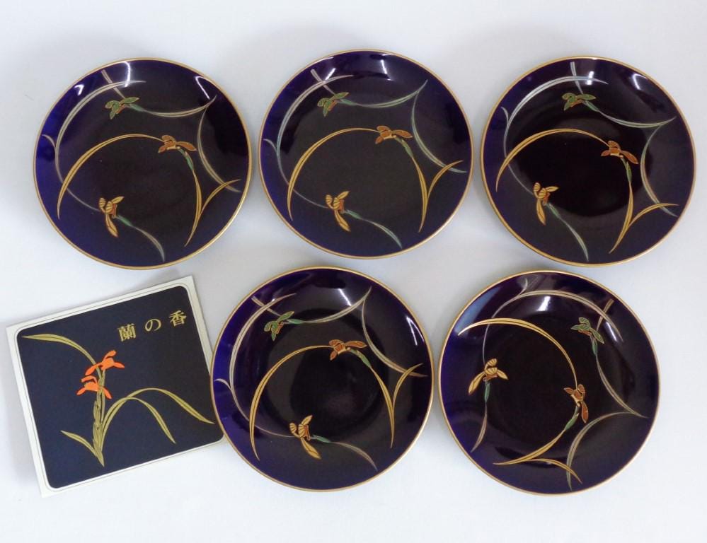 香蘭社 KORANSHA 花柄 磁器皿 6枚入り 香蘭社 KORANSHA 花柄 磁器皿 6