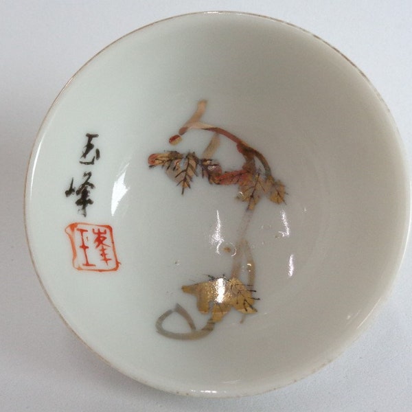 A330# Antique Sake cup porcelain,Hand made,Hand painted