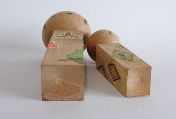 Kokeshi Dolls Pair,japanese Kokeshi Dolls Bubble Head