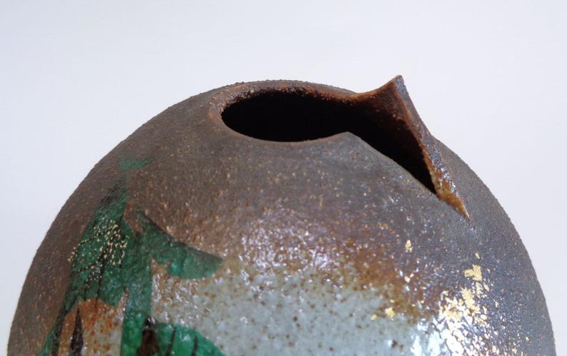 Kutaniyaki Vase - Thumbnail 5