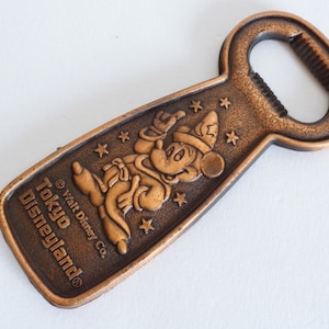Tokyo Disneyland bottle opener &quot;Mickey Mouse&quot; Japanese Vintage metal bottle opener #A6434