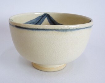 Handcrafted Chawan ,sugi-nari Chawan ,japanese Kiyomizu Ware