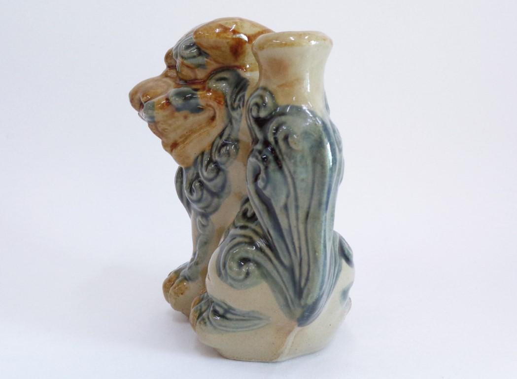 Shi-Shi (シーサー) 獅子徳利 沖縄陶器徳利 フードッグ置物置物 #JI4