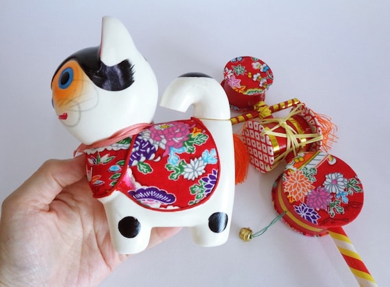Inu Hariko Dog Toy Full Set, Japanese Vintage Collectible Okimono