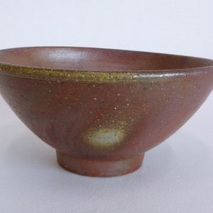 Ido Chawan Handmade tea bowl Vintage Japanese Wood fired stoneware Hidasuki Rice Straw Bizen-yaki Ido Chawan ,Artist Sign on bottom #A7599